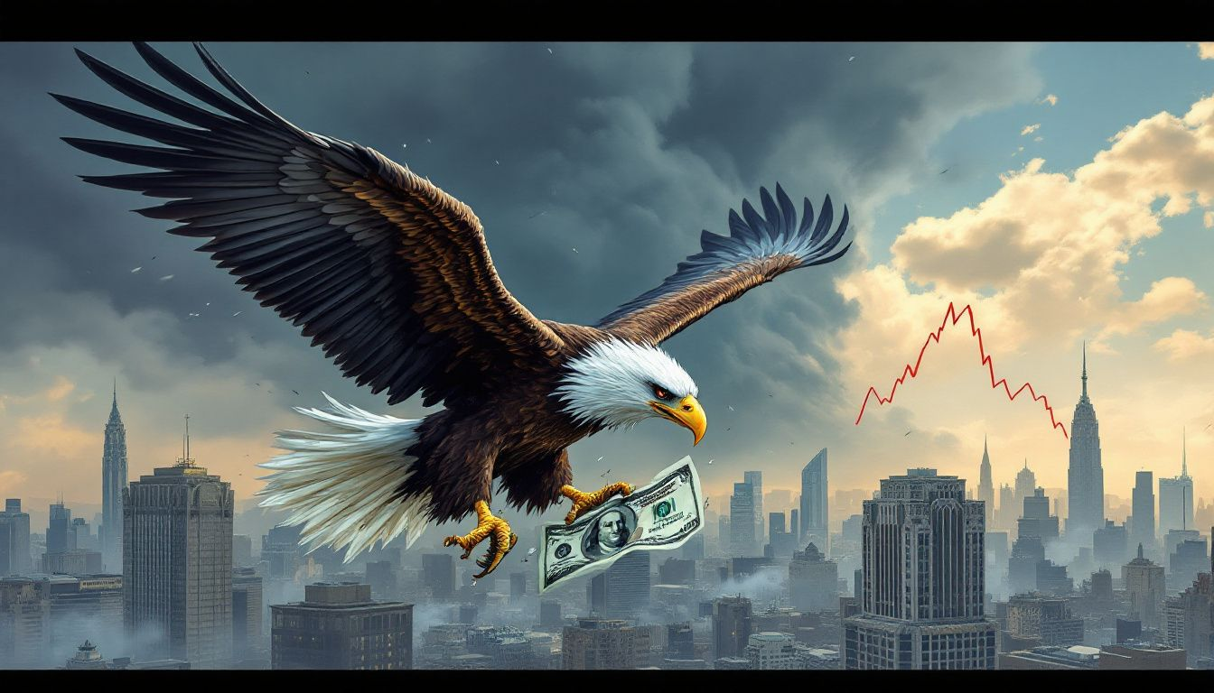 A visual representation of inflation and its consequences, illustrating the impact on the dollar's value.