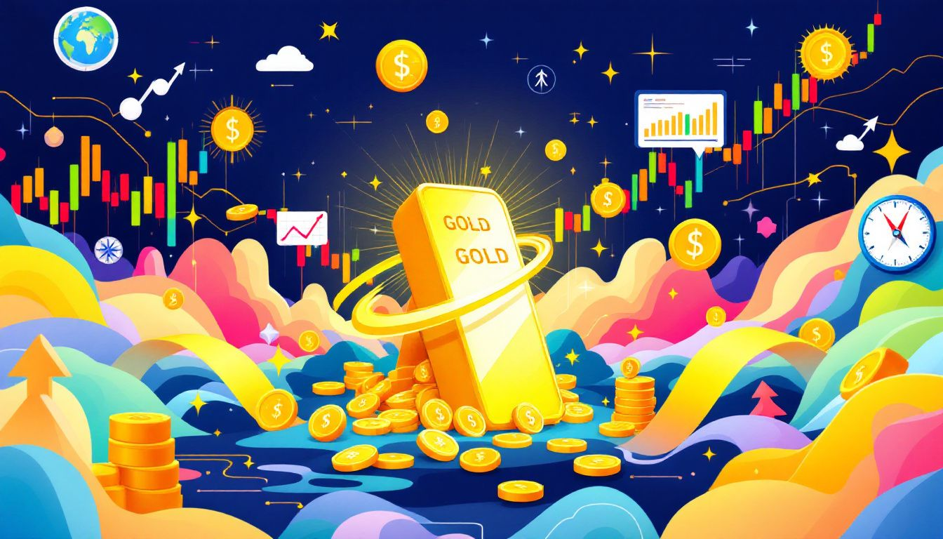 An image depicting gold as a store of value amidst economic fluctuations.